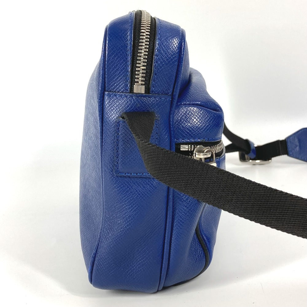 LOUIS VUITTON Shoulder Bag M33437 Taiga Leather blue Taiga Outdoor messenger PM unisex(Unisex) Used Authentic