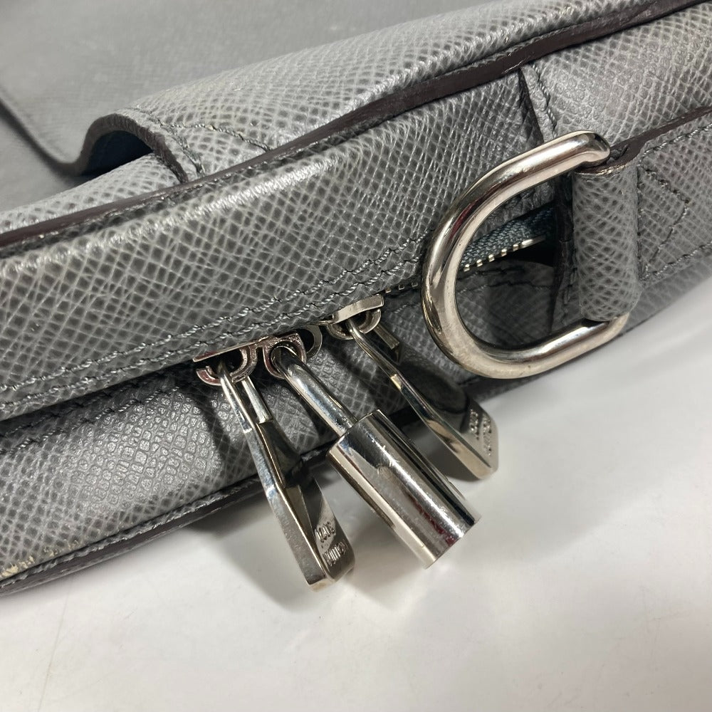 LOUIS VUITTON Business bag M32711 Taiga Leather gray Taiga Taiga Porto Document Business PDB mens Secondhand Authentic