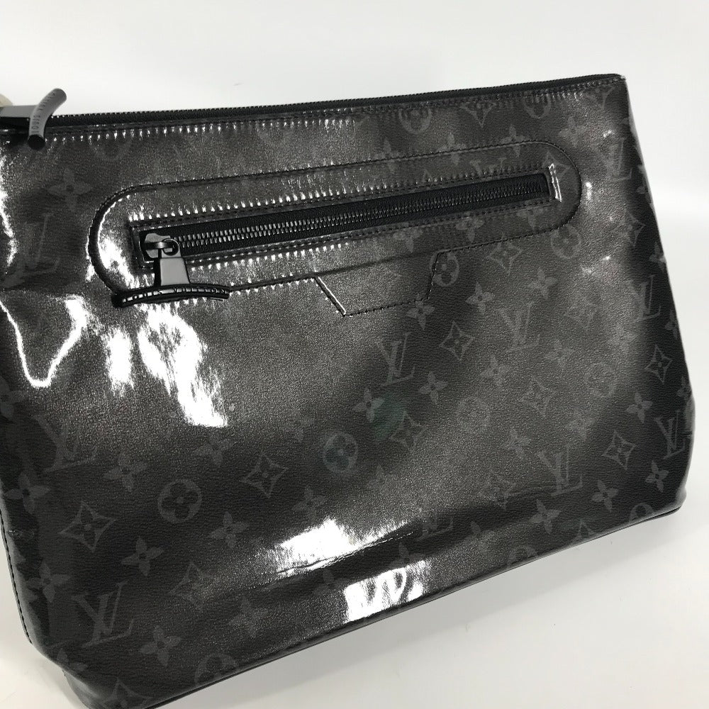 LOUIS VUITTON Clutch bag M63373 Plastics, Leather black Monogram Eclipse Glaze, Japan, Tokyo, Shinjuku Isetan Exclusive Pochette Cosmos mens Used Authentic