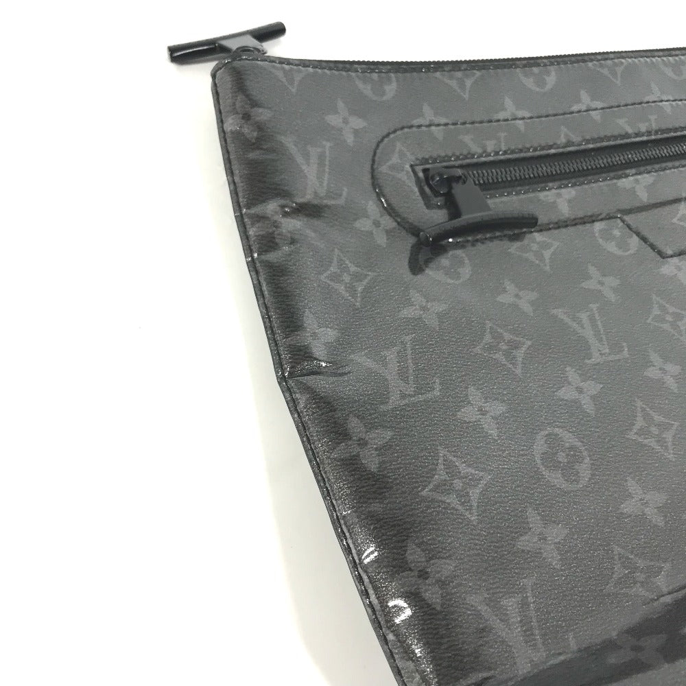 LOUIS VUITTON Clutch bag M63373 Plastics, Leather black Monogram Eclipse Glaze, Japan, Tokyo, Shinjuku Isetan Exclusive Pochette Cosmos mens Used Authentic