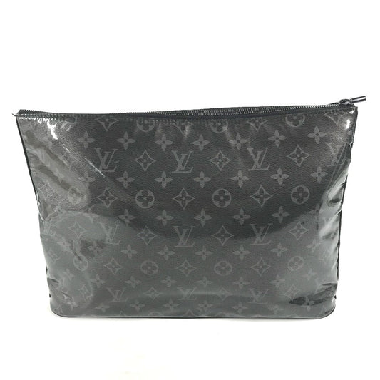 LOUIS VUITTON Clutch bag M63373 Plastics, Leather black Monogram Eclipse Glaze, Japan, Tokyo, Shinjuku Isetan Exclusive Pochette Cosmos mens Used Authentic