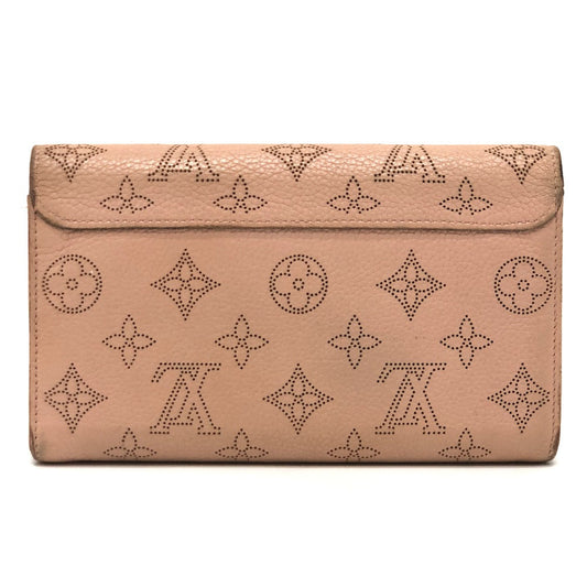LOUIS VUITTON Long Wallet Purse M60145 monogram mahina leather pink Monogram Mahina Portefeuille Iris