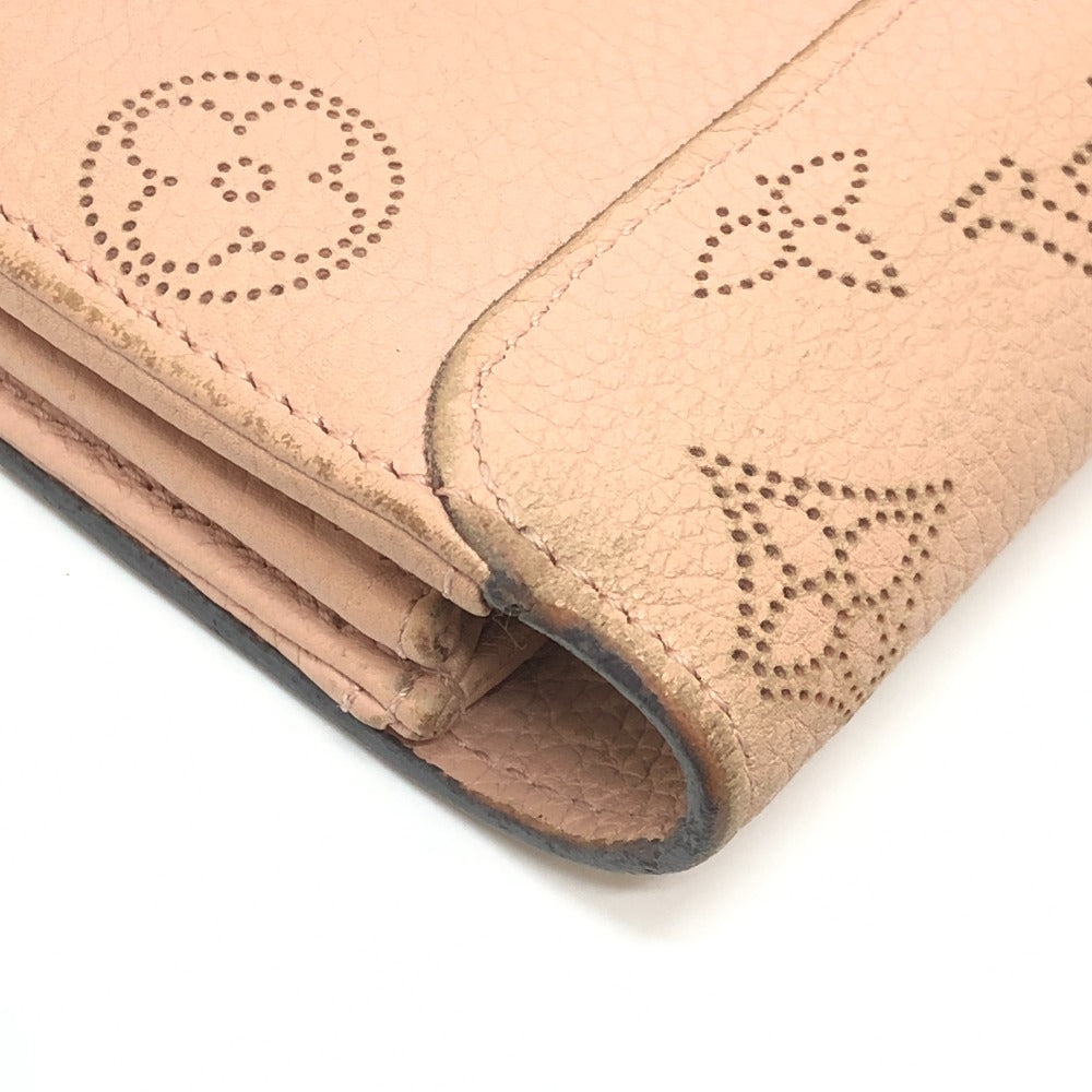 LOUIS VUITTON Long Wallet Purse M60145 monogram mahina leather pink Monogram Mahina Portefeuille Iris