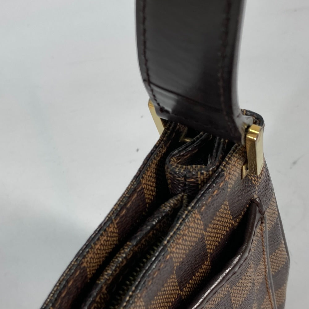 LOUIS VUITTON Shoulder Bag N51129 Damier canvas Brown Damier Aubagne Women Used Authentic
