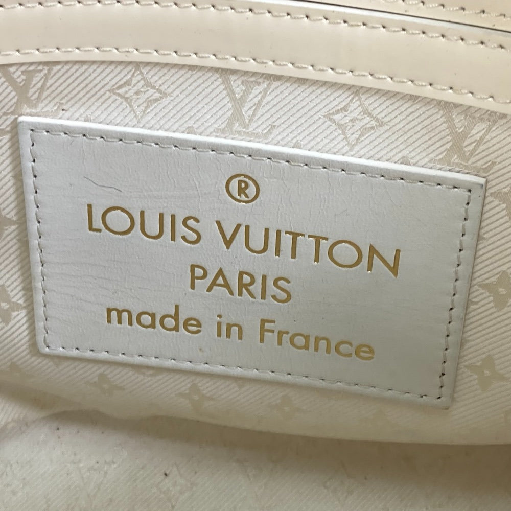 LOUIS VUITTON Handbag M95416 Leather / patent leather Beige off-white street shopper PM Tote Bag Women Used Authentic