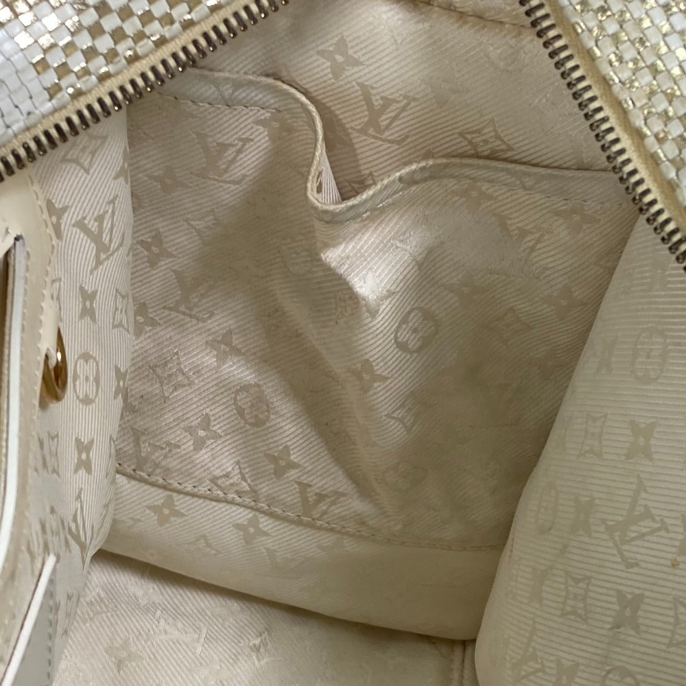 LOUIS VUITTON Handbag M95416 Leather / patent leather Beige off-white street shopper PM Tote Bag Women Used Authentic