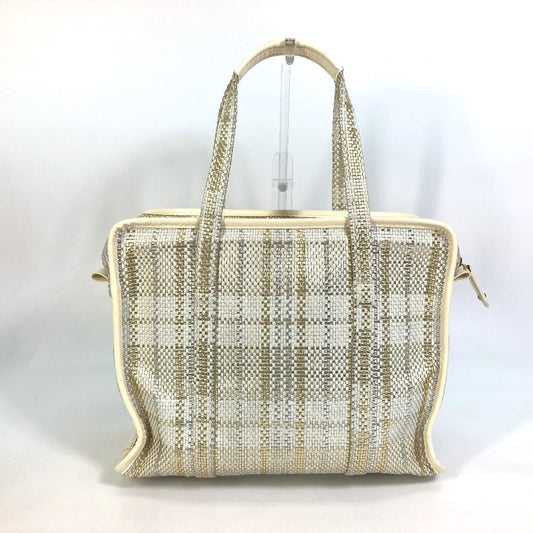 LOUIS VUITTON Handbag M95416 Leather / patent leather Beige off-white street shopper PM Tote Bag Women Used Authentic