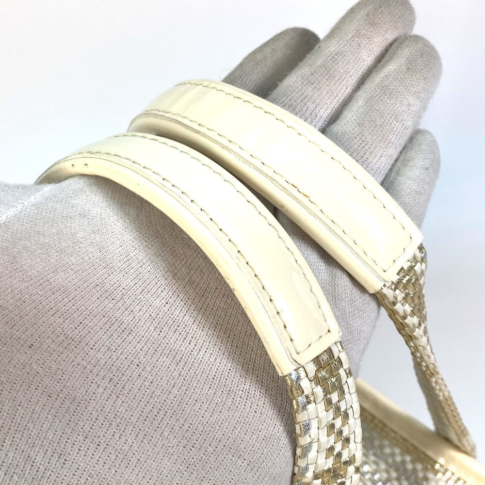 LOUIS VUITTON Handbag M95416 Leather / patent leather Beige off-white street shopper PM Tote Bag Women Used Authentic