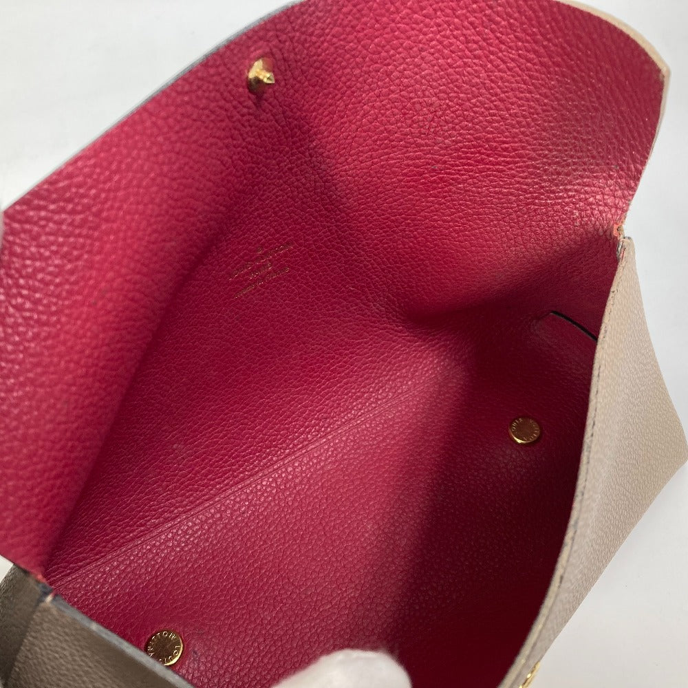 LOUIS VUITTON Pouch M61477 leather beige pouch with flap Pochette Rivet GM Women Used Authentic