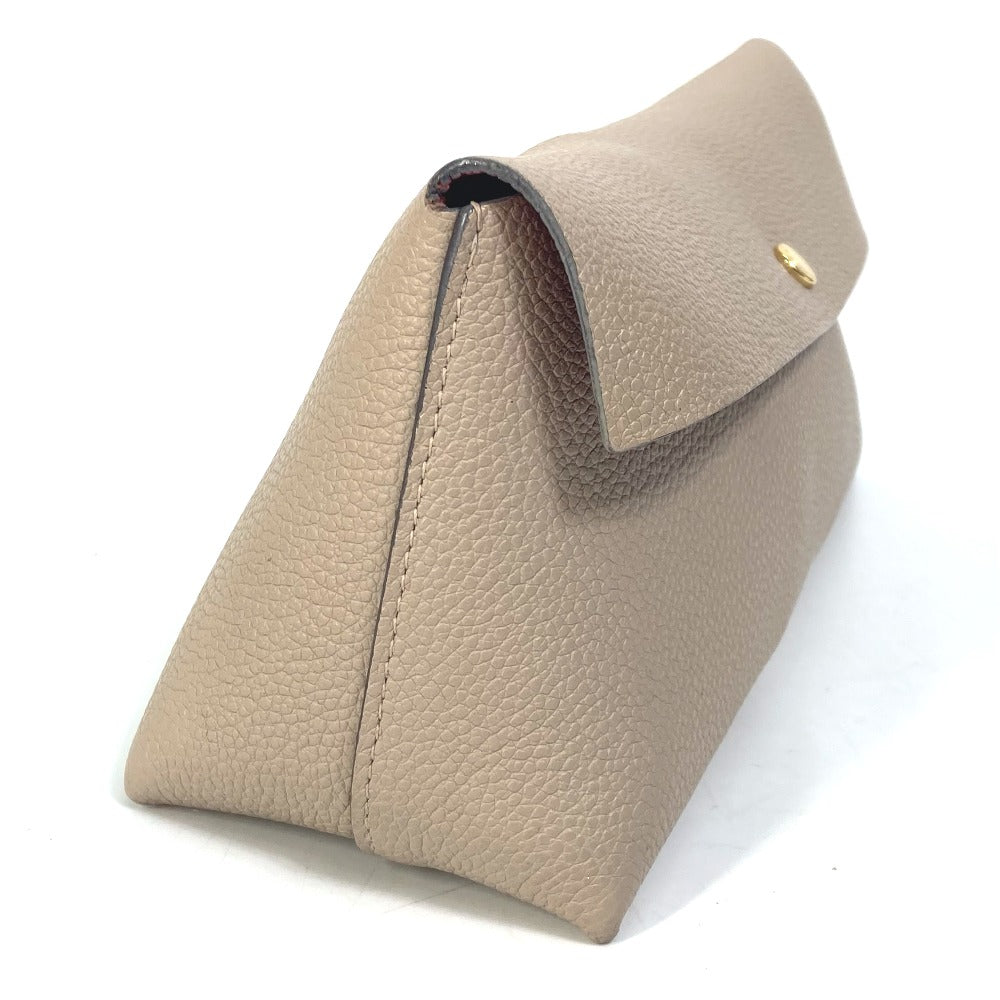 LOUIS VUITTON Pouch M61477 leather beige pouch with flap Pochette Rivet GM Women Used Authentic
