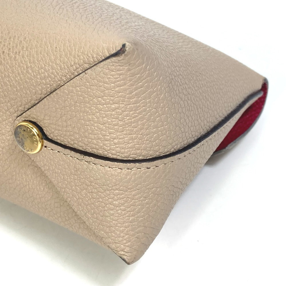 LOUIS VUITTON Pouch M61477 leather beige pouch with flap Pochette Rivet GM Women Used Authentic