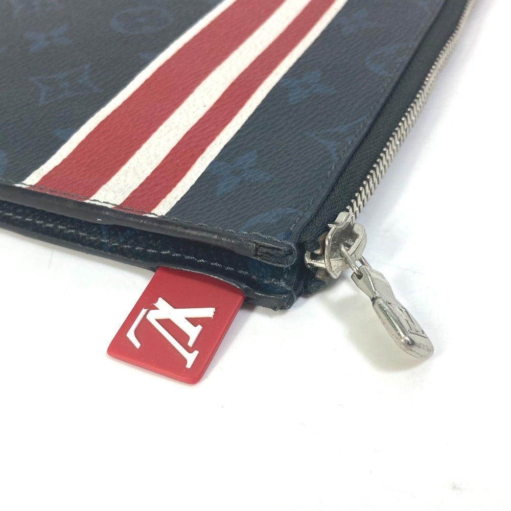 LOUIS VUITTON Clutch bag M61679 Canvas / Monogram Cobalt Canvas Navy Monogram Cobalt Pochette Jules GM mens Used Authentic