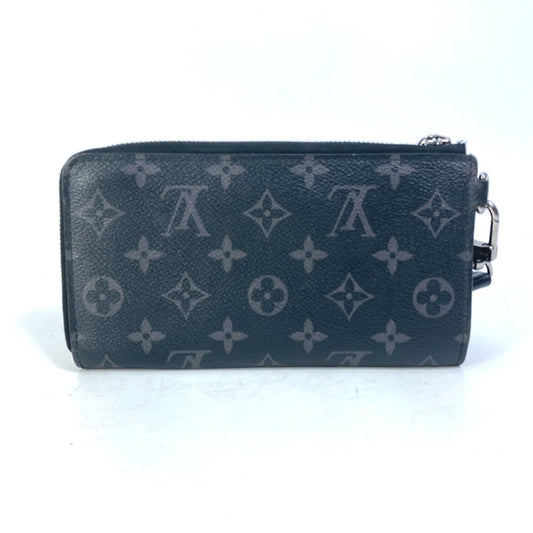 LOUIS VUITTON Long Wallet Purse M80994 Monogram Eclipse Canvas black Monogram Eclipse Zippy Dragonne mens Used Authentic