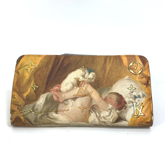 LOUIS VUITTON Long Wallet Purse M64605 leather pink Monogram Celty Masters Collection Zippy wallet Women Used Authentic