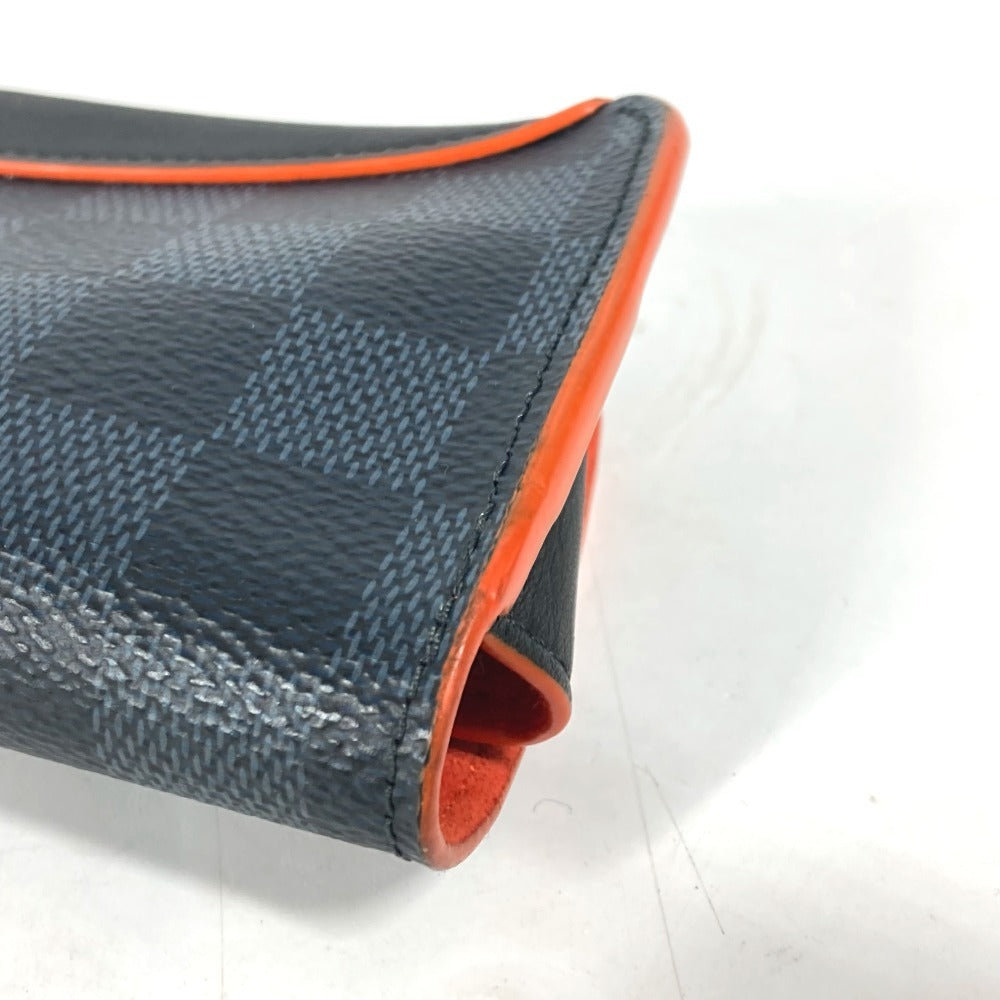 LOUIS VUITTON Pouch GI0380 Damier Cobalt Canvas Navy Damier Cobalt Etui Lunet Woody unisex(Unisex) Used Authentic
