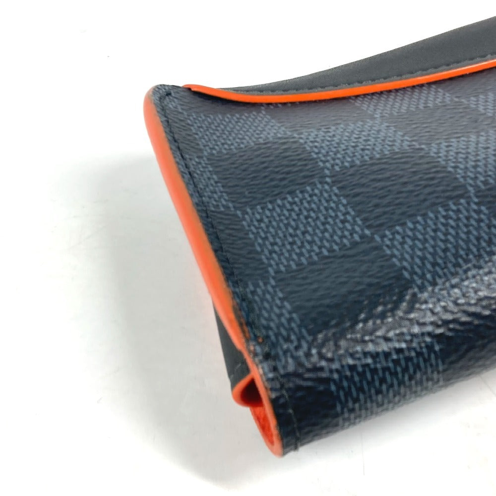 LOUIS VUITTON Pouch GI0380 Damier Cobalt Canvas Navy Damier Cobalt Etui Lunet Woody unisex(Unisex) Used Authentic