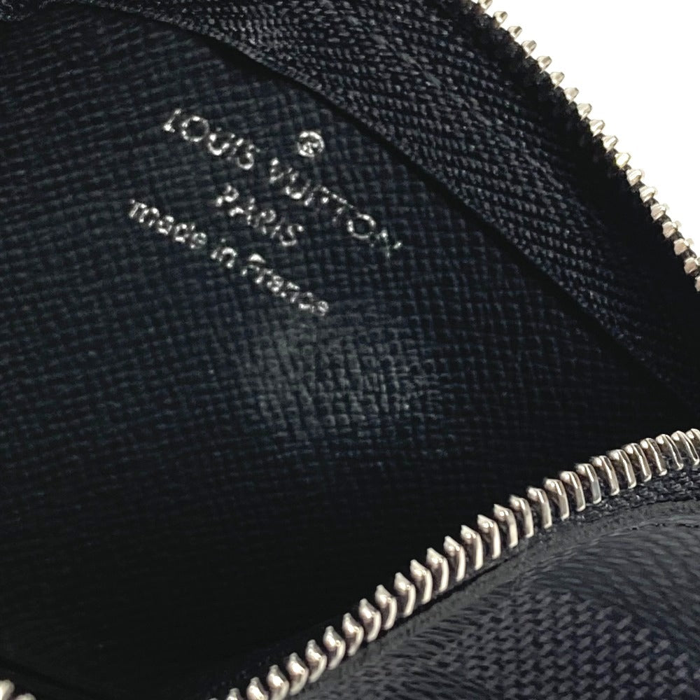 LOUIS VUITTON Coin case N60155 Damier Grafitto Canvas black Damier Grafitte Card Key case Key holder Pochette Cle mens(Unisex) Used Authentic