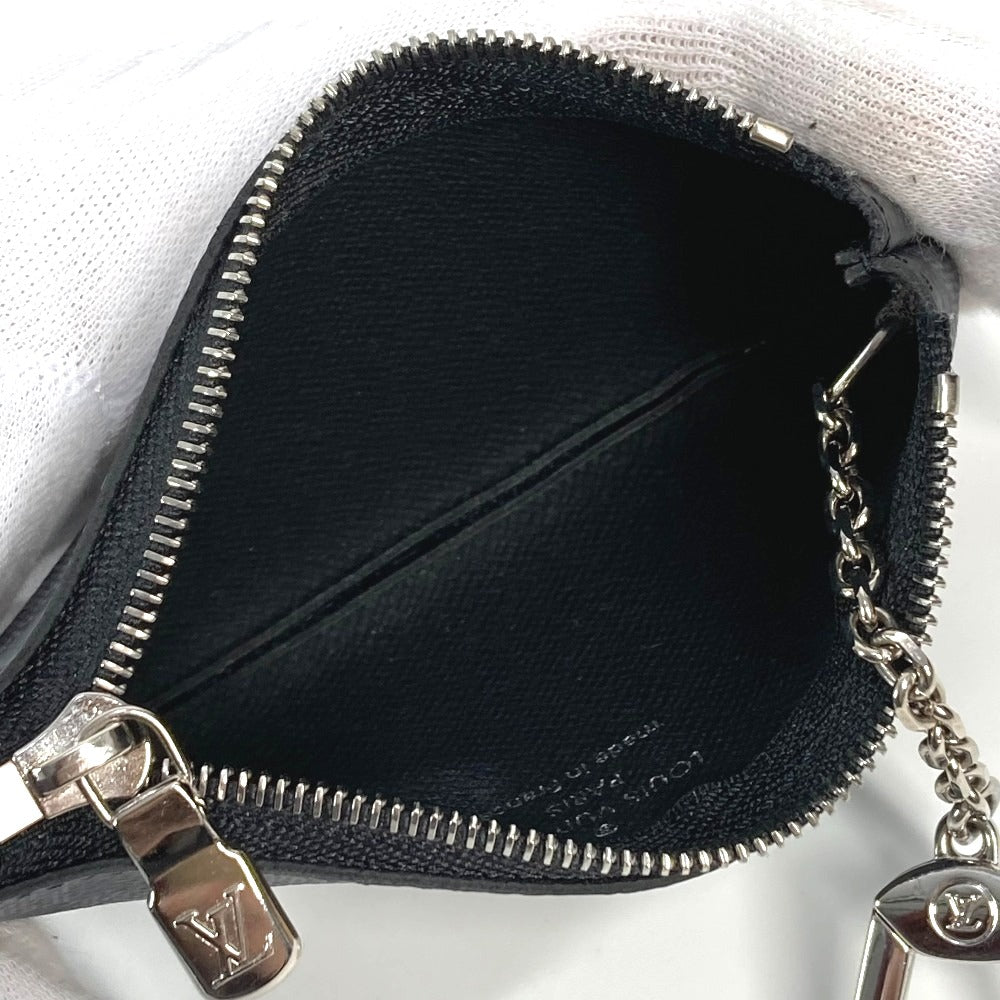 LOUIS VUITTON Coin case N60155 Damier Grafitto Canvas black Damier Grafitte Card Key case Key holder Pochette Cle mens(Unisex) Used Authentic