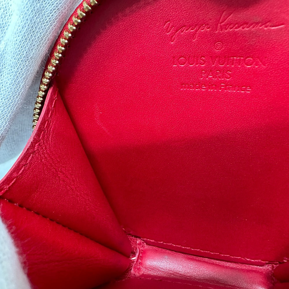 LOUIS VUITTON Coin case M91570 Patent leather Red Monogram Vernis Yayoi Kusama collaboration portomone chapeau dot infinity Women Used Authentic