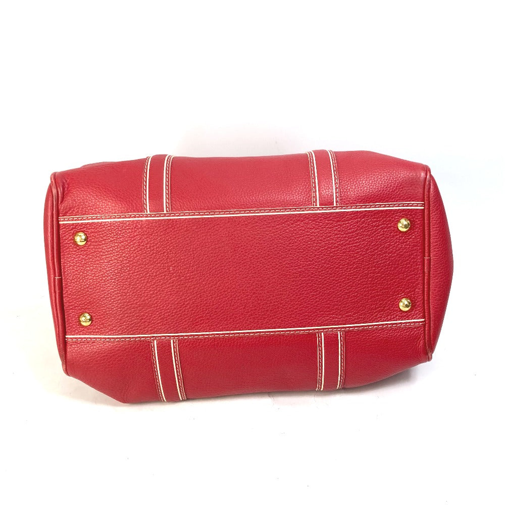 LOUIS VUITTON Boston Duffel bag M95140 leather Red Cariole Women Used Authentic
