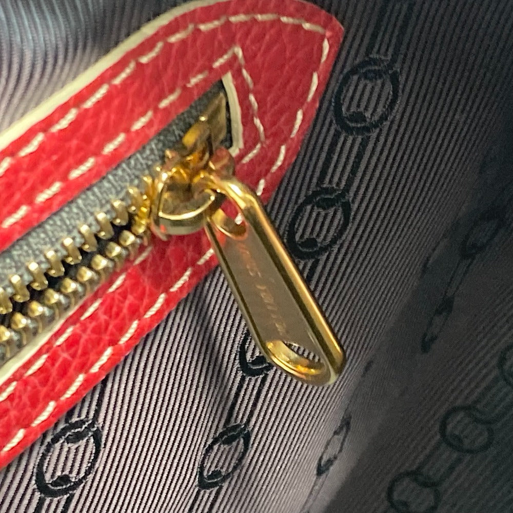 LOUIS VUITTON Boston Duffel bag M95140 leather Red Cariole Women Used Authentic