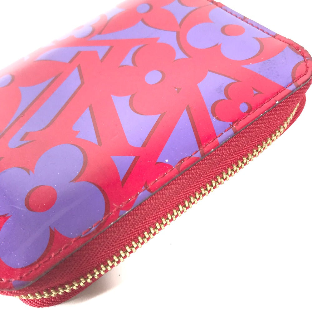LOUIS VUITTON Coin case M90130 Patent leather purple 2014 Valentine Sweet Monogram Zip around purse Women Used Authentic