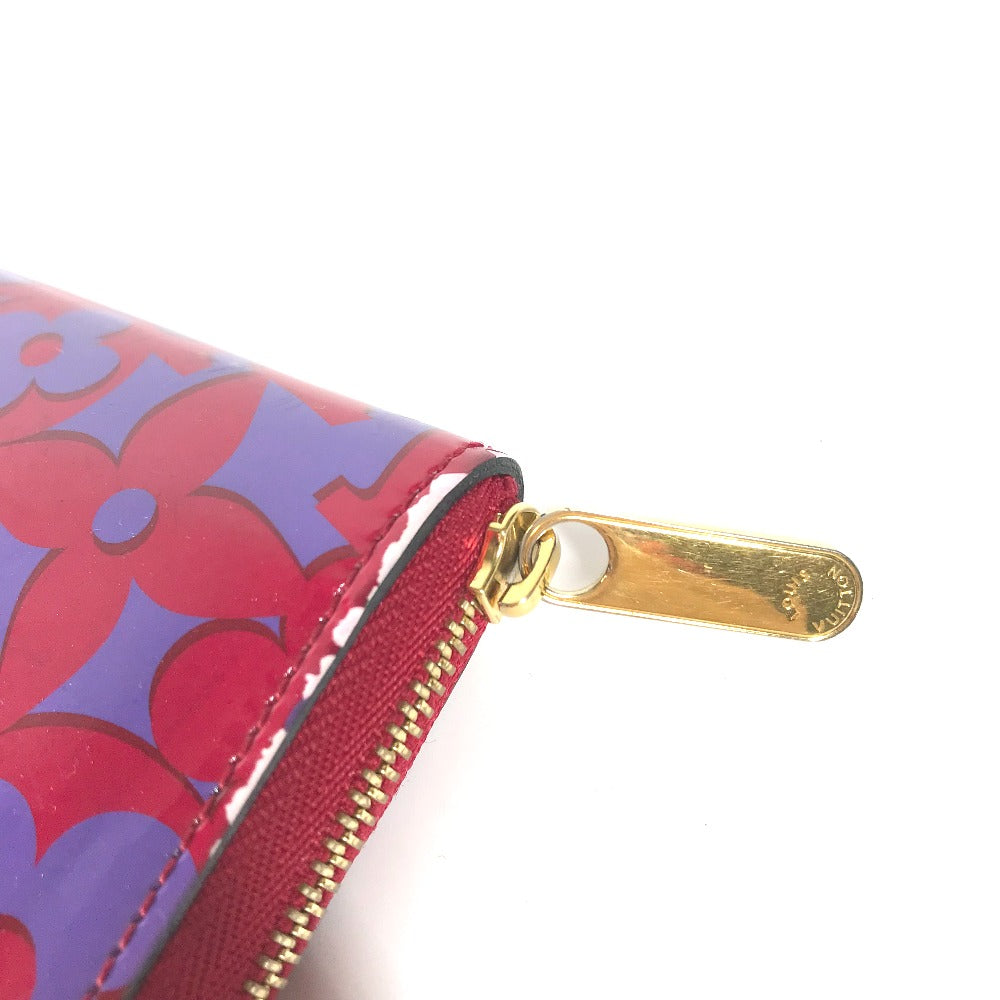 LOUIS VUITTON Coin case M90130 Patent leather purple 2014 Valentine Sweet Monogram Zip around purse Women Used Authentic
