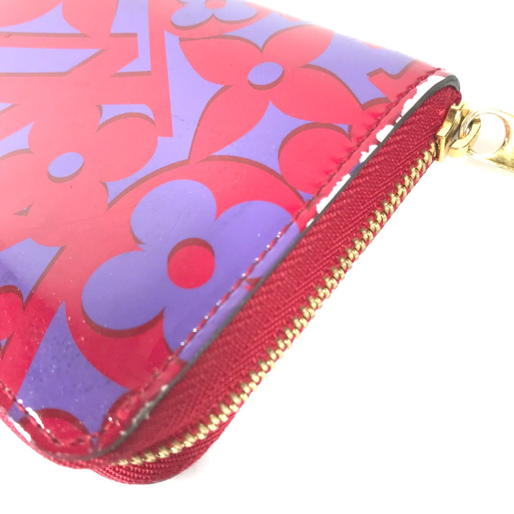 LOUIS VUITTON Coin case M90130 Patent leather purple 2014 Valentine Sweet Monogram Zip around purse Women Used Authentic