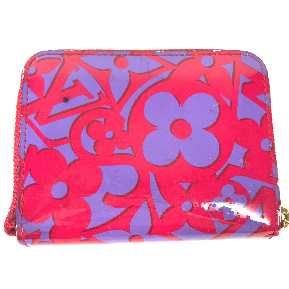 LOUIS VUITTON Coin case M90130 Patent leather purple 2014 Valentine Sweet Monogram Zip around purse Women Used Authentic