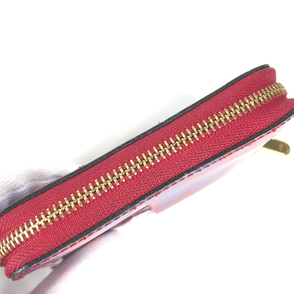 LOUIS VUITTON Coin case M90130 Patent leather purple 2014 Valentine Sweet Monogram Zip around purse Women Used Authentic