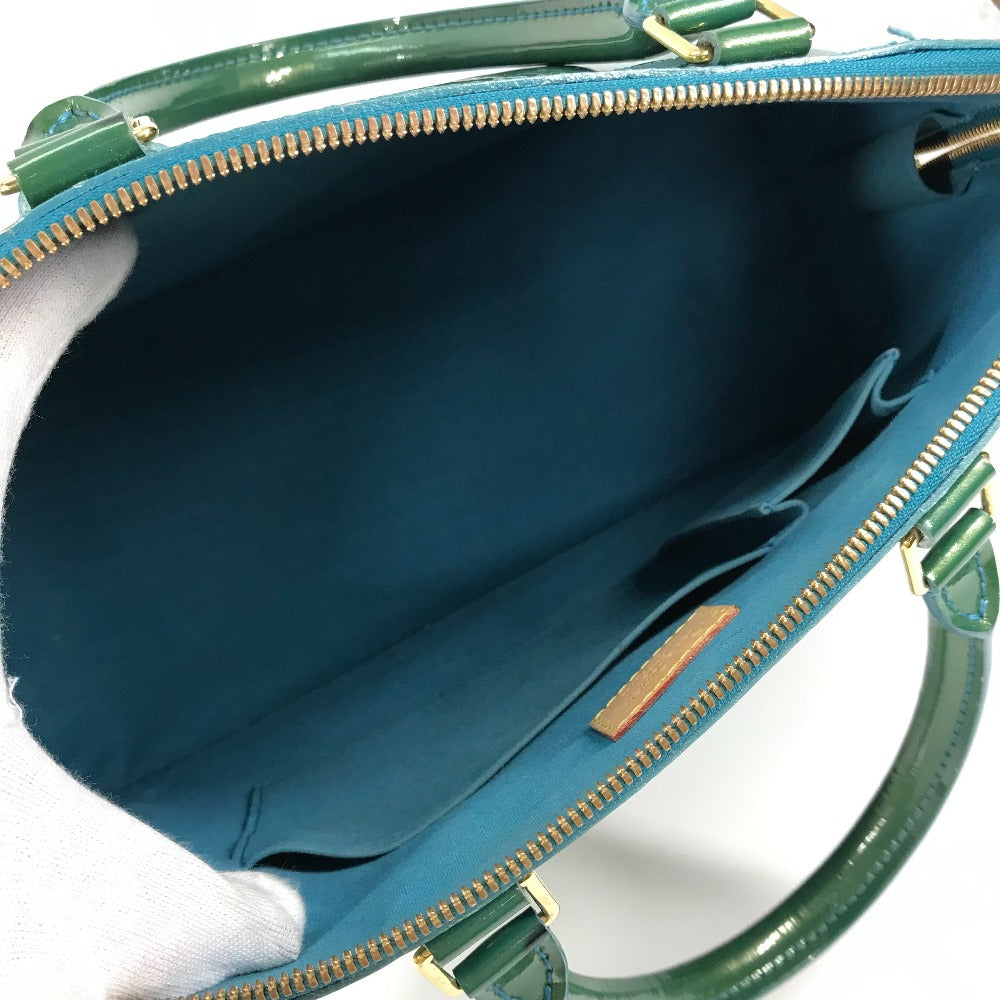 LOUIS VUITTON Handbag M93628 Monogram Vernis green Monogram Vernis Alma GM Women Used Authentic
