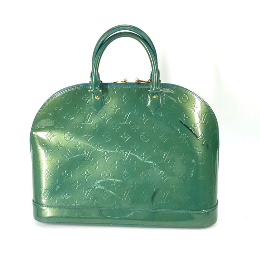 LOUIS VUITTON Handbag M93628 Monogram Vernis green Monogram Vernis Alma GM
