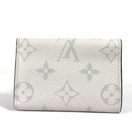 LOUIS VUITTON Trifold wallet M30899 Taiga Leather, Monogram Canvas white Taigalama Discovery Compact Wallet unisex(Unisex) Used Authentic