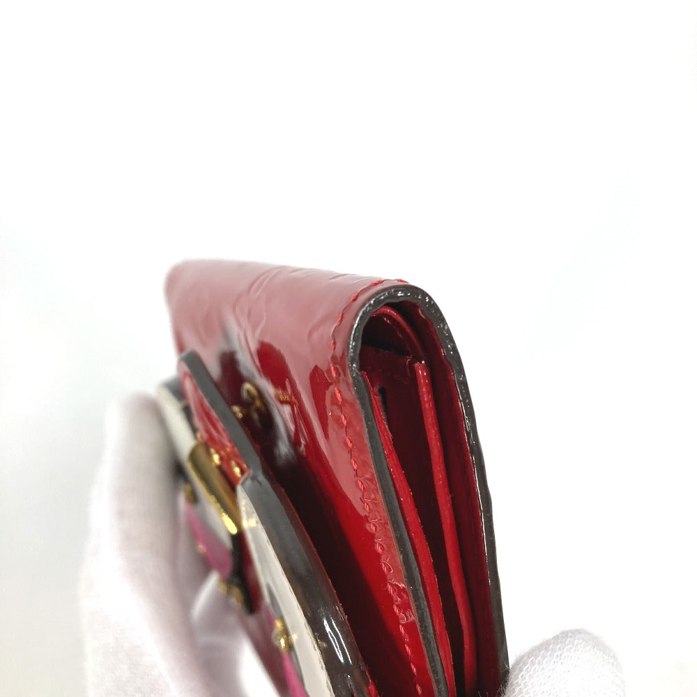 LOUIS VUITTON Trifold wallet M62317 Monogram Vernis Red Monogram Vernis Portefeuille Victorine Women Used Authentic