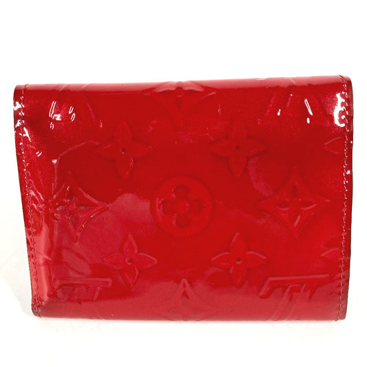LOUIS VUITTON Trifold wallet M62317 Monogram Vernis Red Monogram Vernis Portefeuille Victorine Women Used Authentic