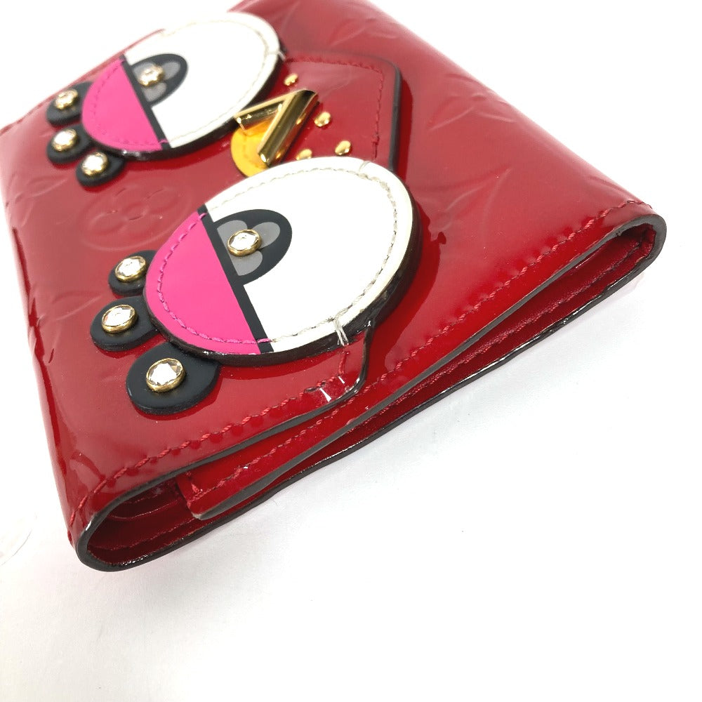 LOUIS VUITTON Trifold wallet M62317 Monogram Vernis Red Monogram Vernis Portefeuille Victorine Women Used Authentic