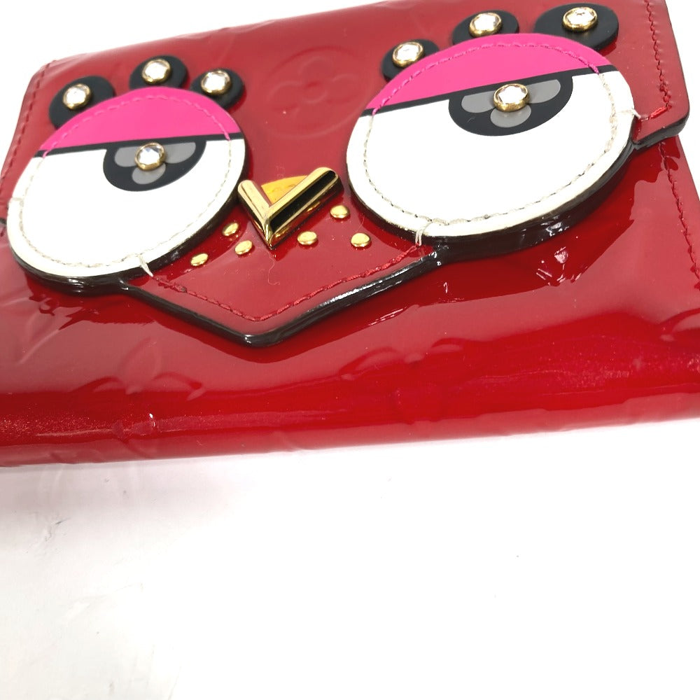 LOUIS VUITTON Trifold wallet M62317 Monogram Vernis Red Monogram Vernis Portefeuille Victorine Women Used Authentic