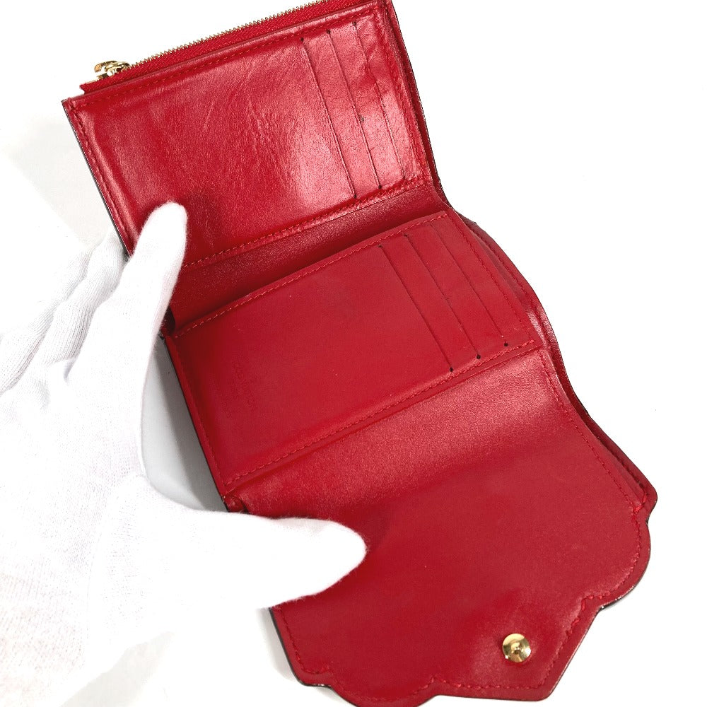 LOUIS VUITTON Trifold wallet M62317 Monogram Vernis Red Monogram Vernis Portefeuille Victorine Women Used Authentic