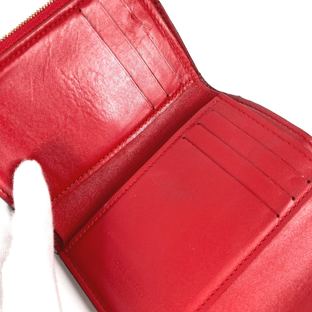 LOUIS VUITTON Trifold wallet M62317 Monogram Vernis Red Monogram Vernis Portefeuille Victorine Women Used Authentic