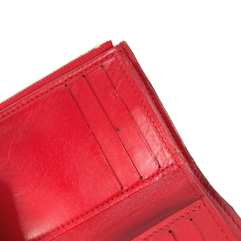 LOUIS VUITTON Trifold wallet M62317 Monogram Vernis Red Monogram Vernis Portefeuille Victorine Women Used Authentic
