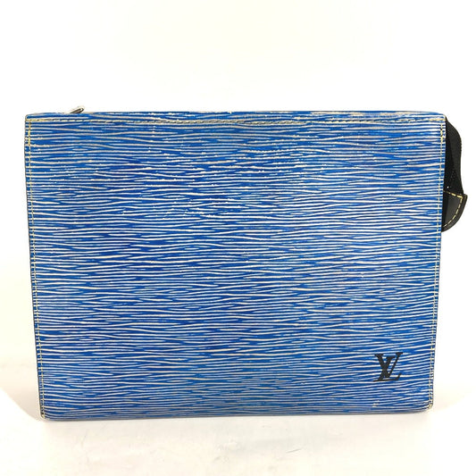 LOUIS VUITTON business bag M54654 Epi Leather blue Epi denim posh toilette mens Used Authentic