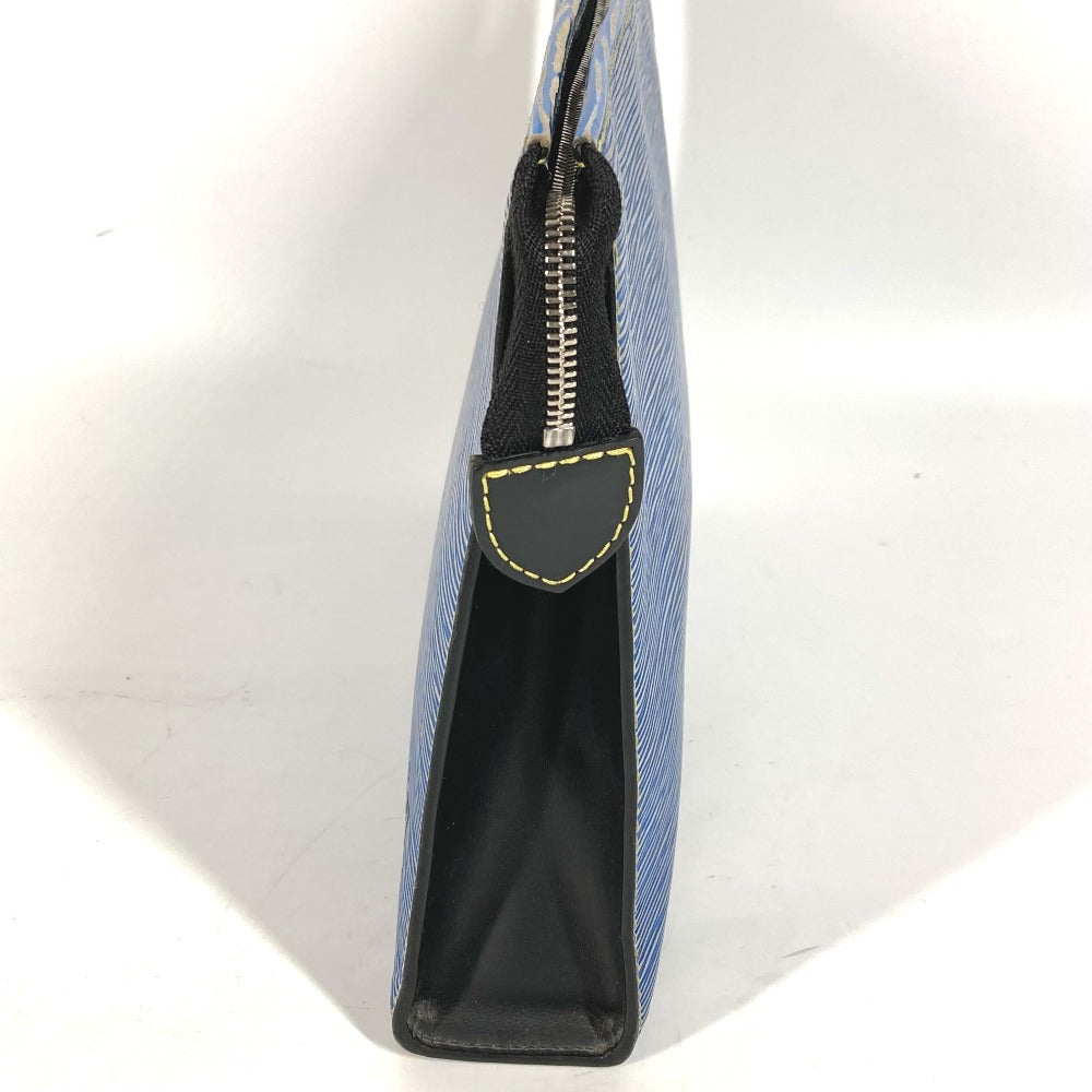 LOUIS VUITTON business bag M54654 Epi Leather blue Epi denim posh toilette mens Used Authentic