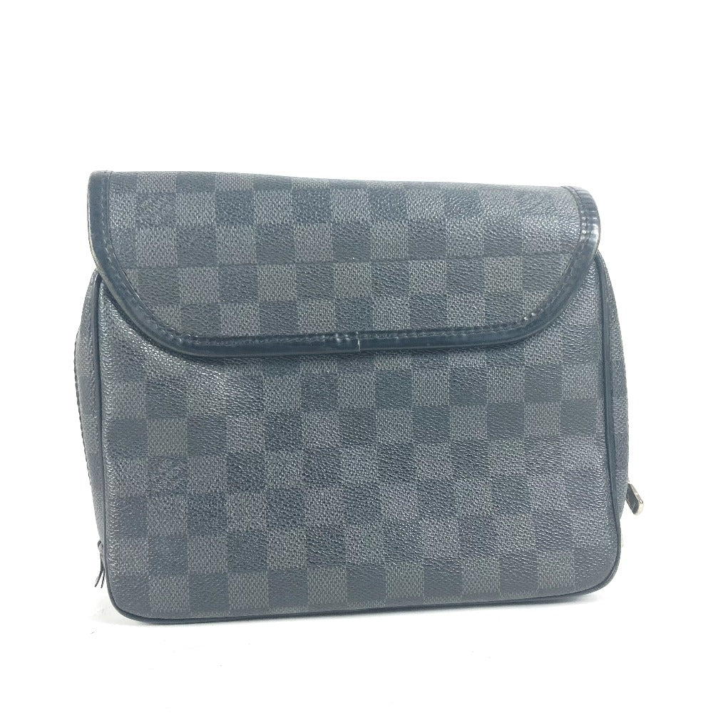 LOUIS VUITTON Pouch N41419 Damier Grafitto Canvas black Damier Grafitte Truth Suspendable mens Used Authentic