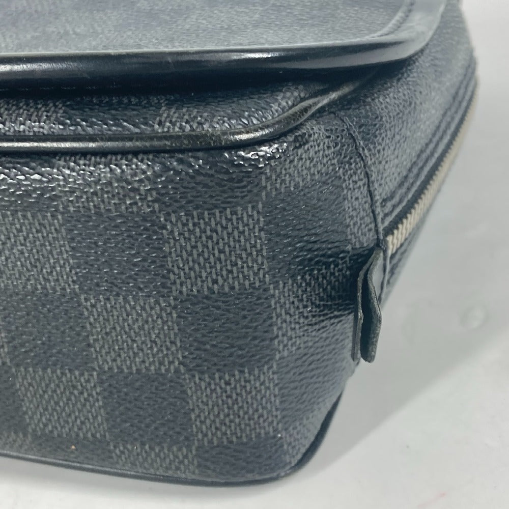 LOUIS VUITTON Pouch N41419 Damier Grafitto Canvas black Damier Grafitte Truth Suspendable mens Used Authentic