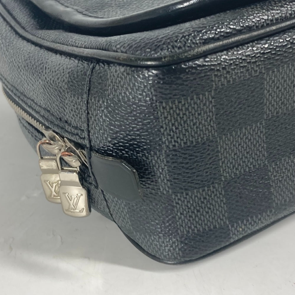LOUIS VUITTON Pouch N41419 Damier Grafitto Canvas black Damier Grafitte Truth Suspendable mens Used Authentic