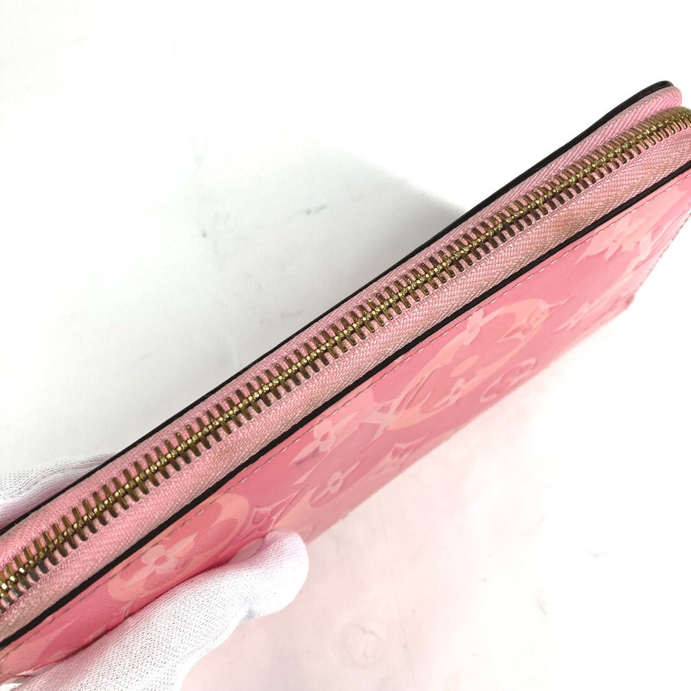 LOUIS VUITTON Long Wallet Purse M80309 Monogram Vernis pink Monogram Vernis Zippy wallet Women Used Authentic