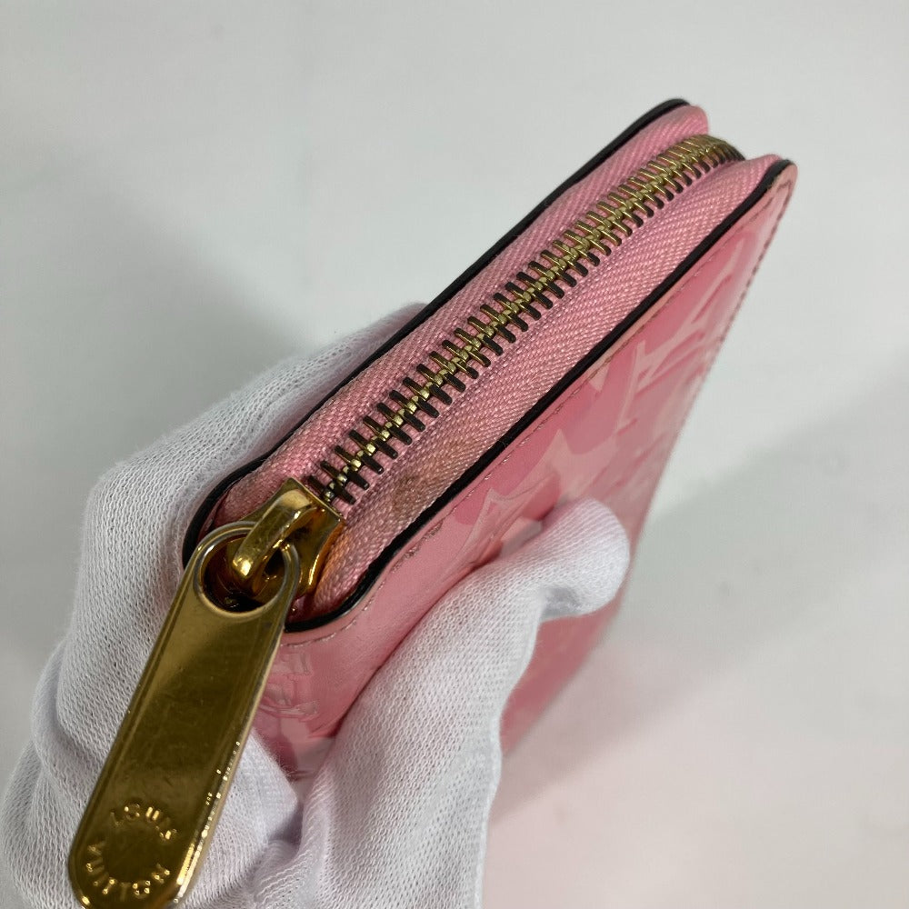 LOUIS VUITTON Long Wallet Purse M80309 Monogram Vernis pink Monogram Vernis Zippy wallet Women Used Authentic