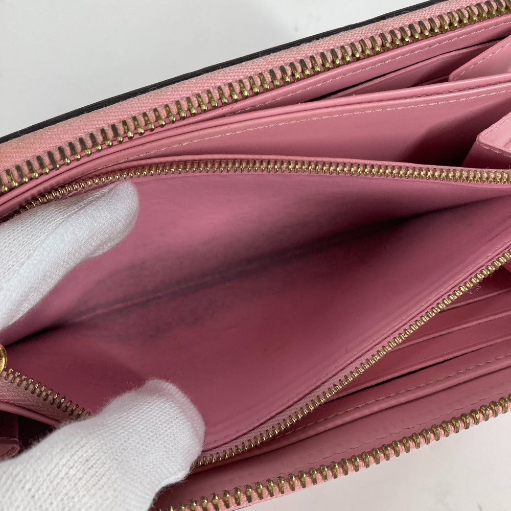 LOUIS VUITTON Long Wallet Purse M80309 Monogram Vernis pink Monogram Vernis Zippy wallet Women Used Authentic