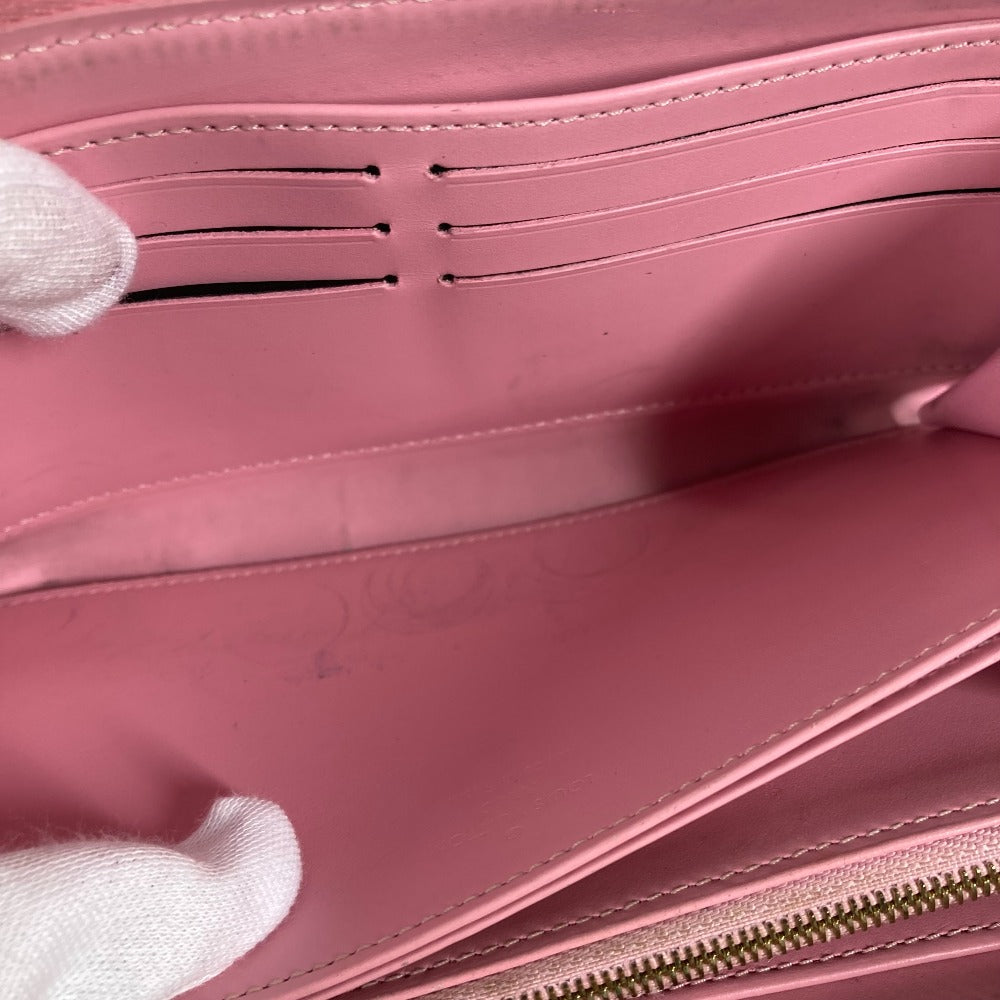 LOUIS VUITTON Long Wallet Purse M80309 Monogram Vernis pink Monogram Vernis Zippy wallet Women Used Authentic