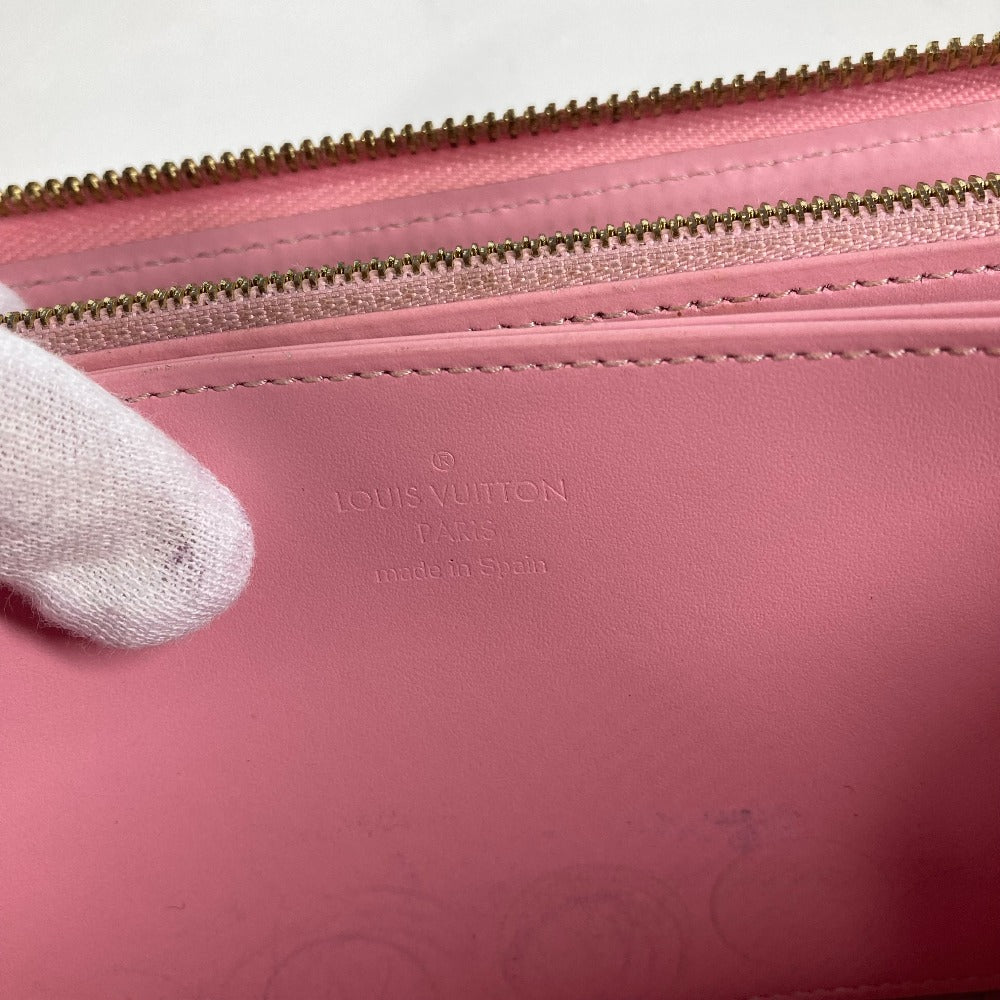 LOUIS VUITTON Long Wallet Purse M80309 Monogram Vernis pink Monogram Vernis Zippy wallet Women Used Authentic